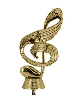 Фигура "Музыка" скрипичный ключ золото